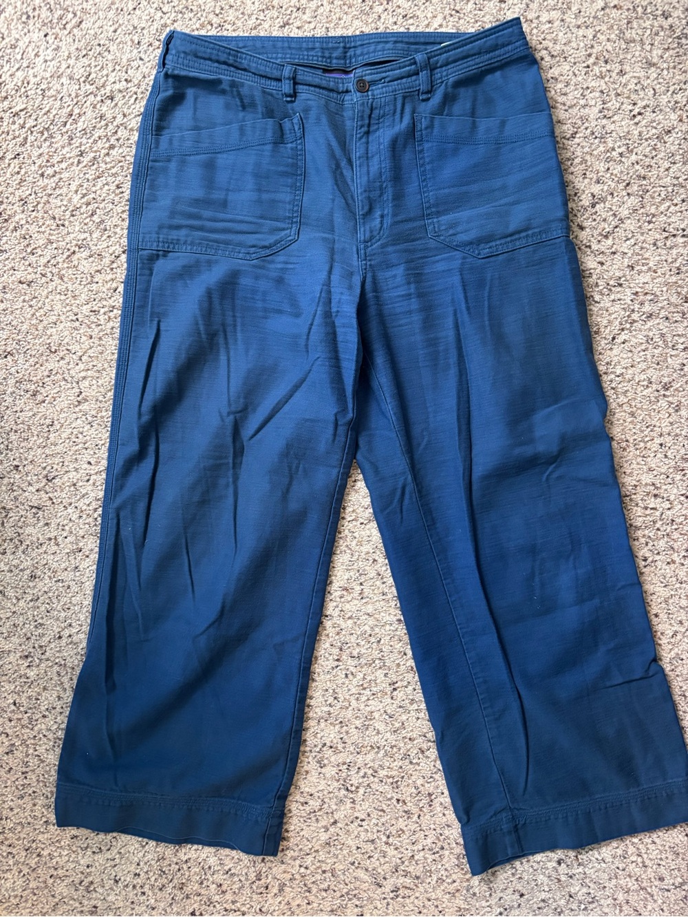 Patagonia Wide-Leg Pants in Navy Blue